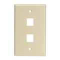 Leviton Wallplates Wp 2Port Sg Ext Iv 41080-2IL